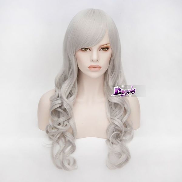 

70cm light gray long hair for noragami stray god rabo rabou anime cosplay wig, Black;brown