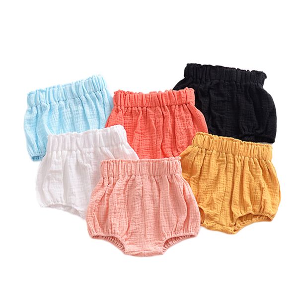 

baby shorts diablement fort 9 colors cotton and linen stripes plaid solid short pants triangular shorts for baby toddlers 9m-5t, Black