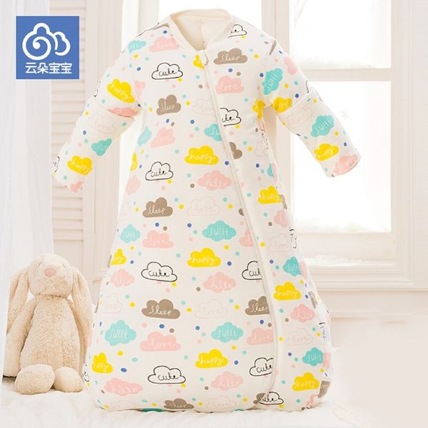 

choi-wan printing surplice baby sleeping bag sleeping bag sleeved removable