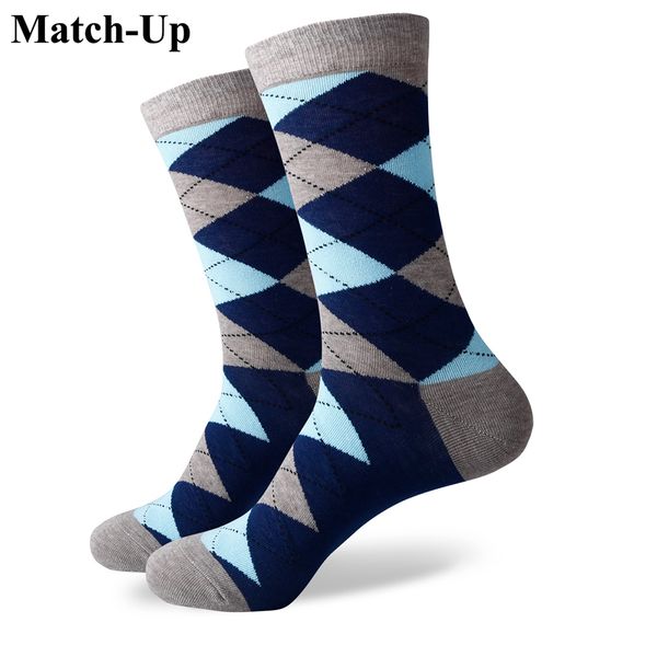 

2016 new men colorful combed cotton socks diamond styles,geometric socks,us size(7.5-12) 338, Black