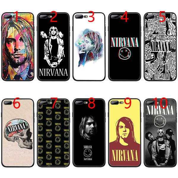 

Нирвана Курт Кобейн Мягкий Черный ТПУ Телефон Чехол для iPhone XS Max XR 6 6s 7 8 Plus 5 5s SE Cover