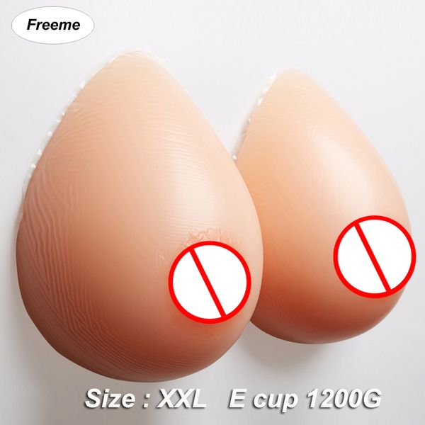 

Freeme ilicone boob xxl 1 pair e cup reali tic 1200g artificial fake brea t form cro dre er pro the i drag queen