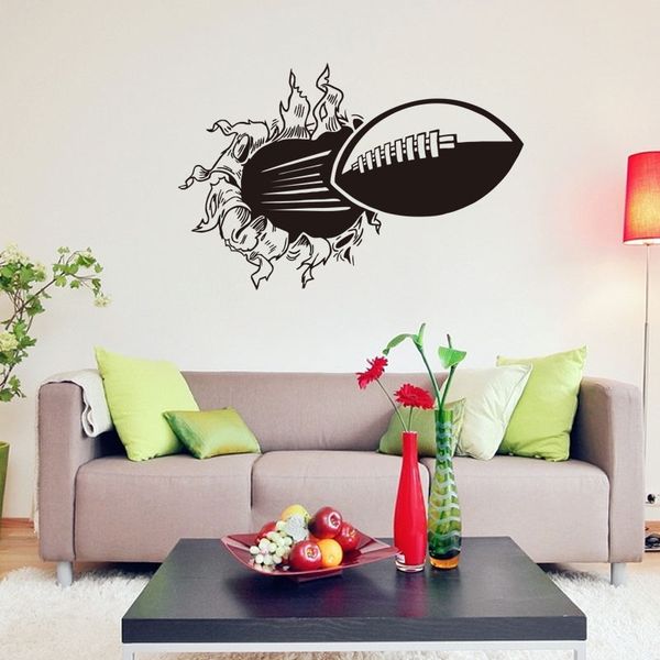 

vinyl sport series rugby ball art mural home decoration wall sticker room removable wall decals ing