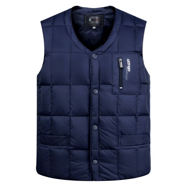 

autumn winter men's thick vests warmth liner sleeveless jacket waistcoat cotton vest men blousons close the body vest male, Black;white