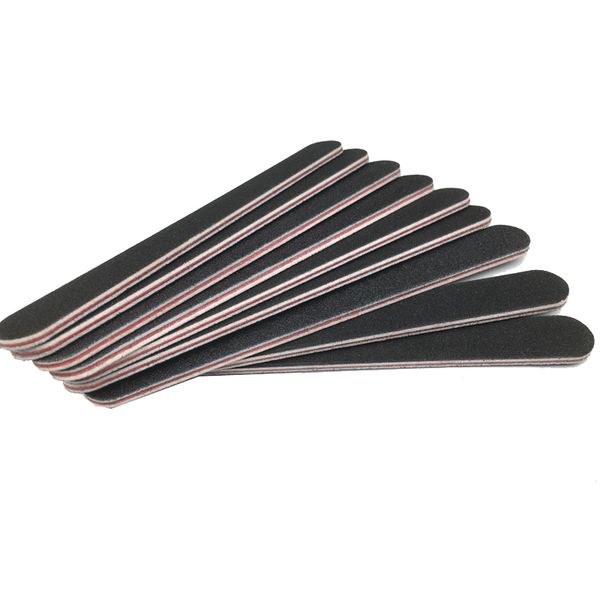 

50pcs/lot black sandpaper with red heart nail file 100/180 professional art nail file grit for manicure natural nails