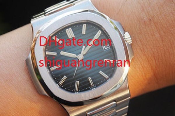 

Мужские часы высокого качества с синим циферблатом Nautilus 5711 1A-011 Серебряный корпус