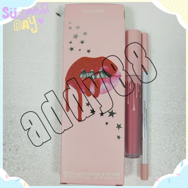 

Новый ограниченный выпуск розовая коробка КЛ губ комплект матовая жидкая помада