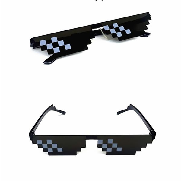 

deal with it glasses 8 bits mosaic pixel mosaic sunglasses men women party eyewear thug life popular around the world c, White;black