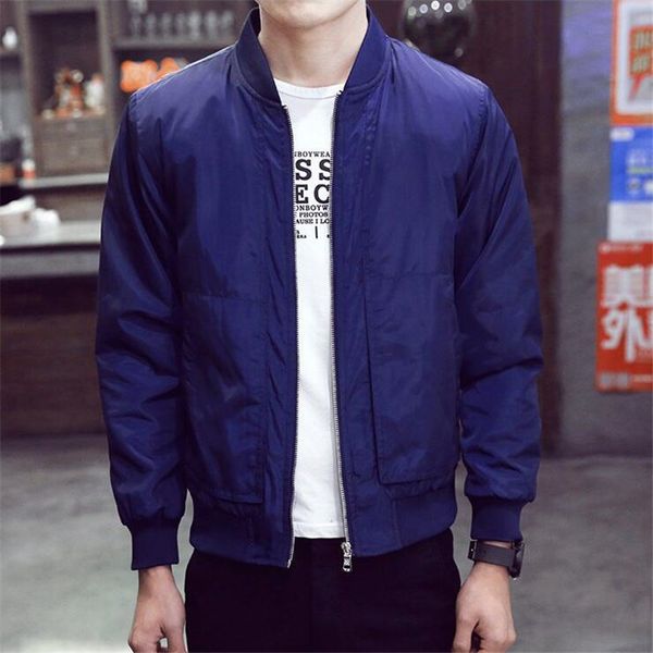 

casual autumn solid jacket men's bomber fashion jacket spring baseball slim jackets streetwear men 4xl overcoat wxxnu, Black