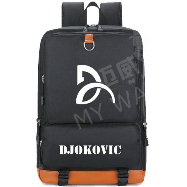 

novak djokovic backpack tennis star day pack player school bag casual packsack black rucksack sport schoolbag outdoor daypack