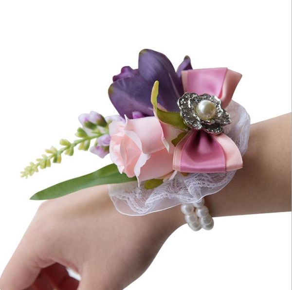 

cherish brooch wrist flower factory wholesale wedding gift