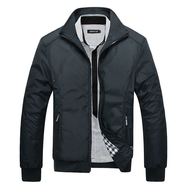 

men's jacket spring autumn overcoat middle aged men fashion business stand collar slim casual style businese jackets men m-5xl, Black;brown