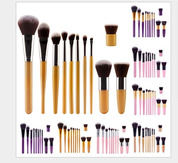 

11pcs natural plastic makeup brushes professional cosmetics brush kit