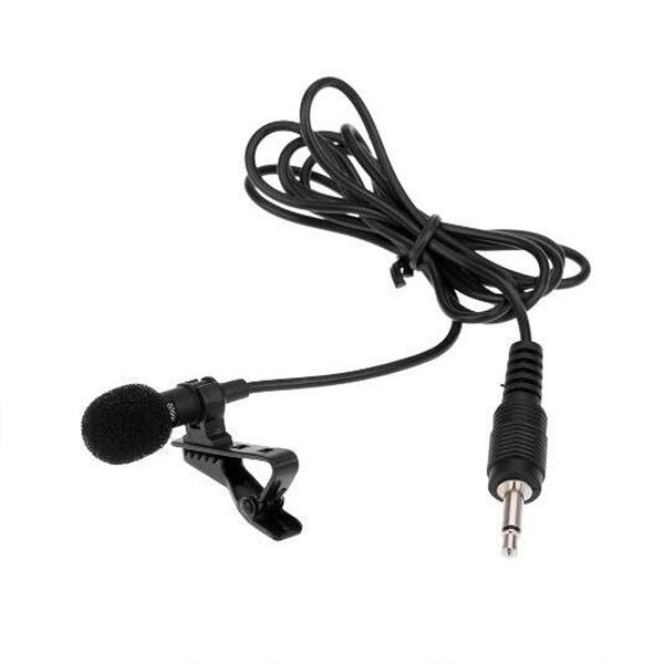 Andoer/® Lavalier Clip Metall Mono Mikrofon 3,5/ mm mit Halsband Clip f/ür LOUND Lautsprecher Computer PC Laptop