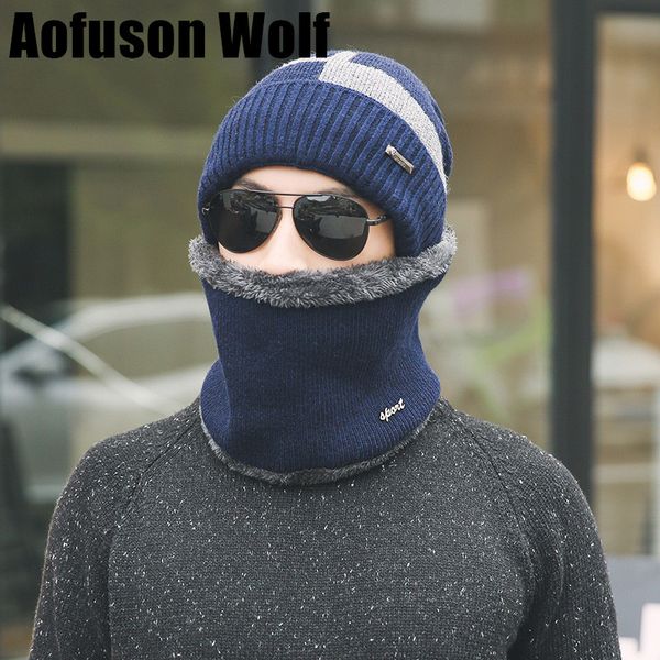 

neck warmer knitted ski bibs hat winter snow sport skateboard men beanie skullies beanies thicken plus velvet scarf mask 2019