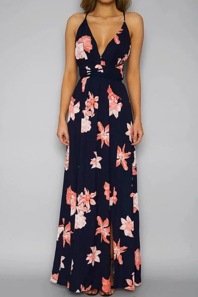 

deep v neck backless long women dress chiffon split cross lace up summer dress sleeveless beach maxi dress vestidos, Black;gray