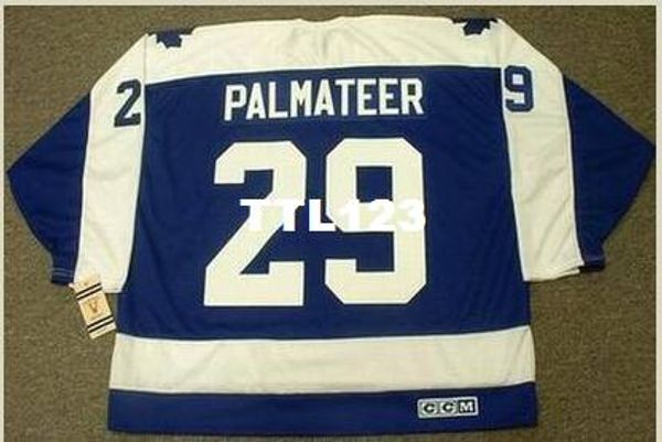 

mens #29 mike palmateer toronto maple leafs 1978 ccm vintage hockey jersey or custom any name or number retro jersey, Black;red