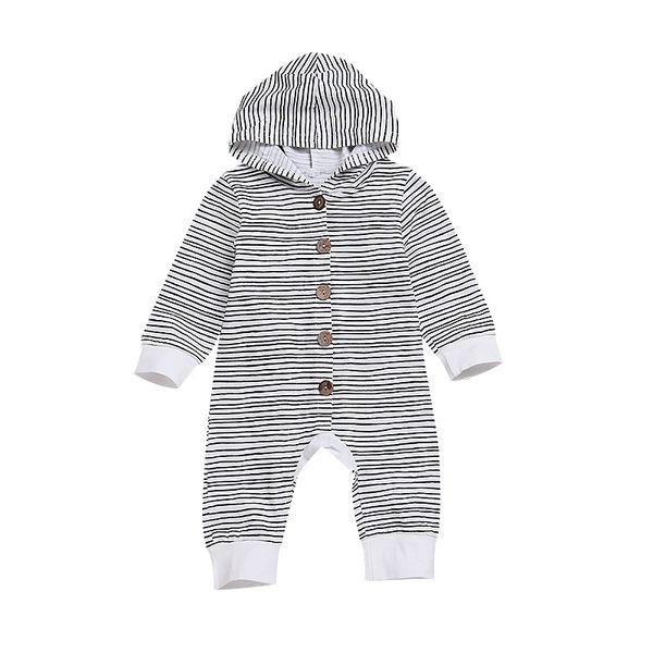 

baby boy clothes 2018 brand new infant toddler newborn baby boy girl romper striped jumpsuit hooded long sleeve one-pieces outfit cotton, Blue