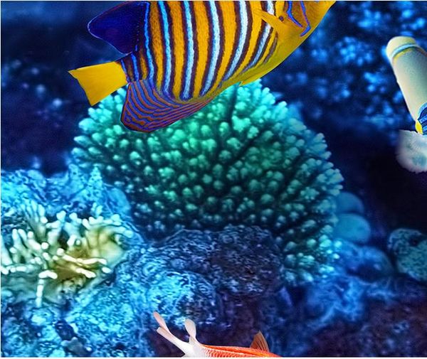 

underwater world dolphin dolphins 3d three-dimensional painting floor 3d flooring for living room and bedroom