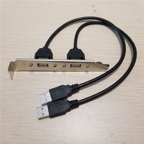 

usb 2.0 type a 2 x male adapter to 2 x female interface data extension cable with baffle bezel iron plate 30cm