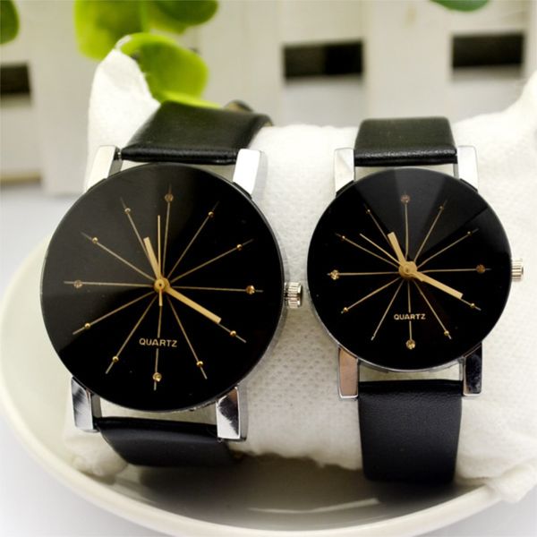 

2017 relogio masculinos men's quartz watches men women luxury leather clock business round case hour watch relojes hombre, Slivery;brown