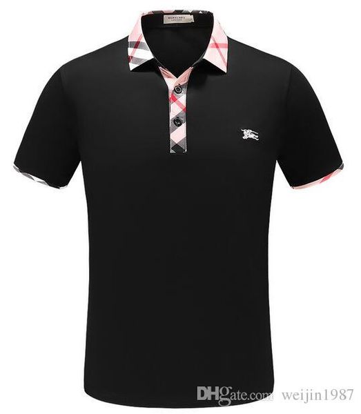 

2018t italy de igner polo hirt t hirt luxury brand nake bee floral embroidery men polo high treet fa hion tripe print polo t hirt