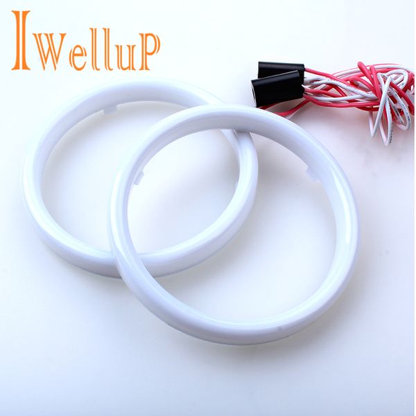 

car halo rings angel eyes led white and yellow 60/70/80/90/95/100/110/120 mm motorcycle car angel eyes led waterproof dc 12v 3w