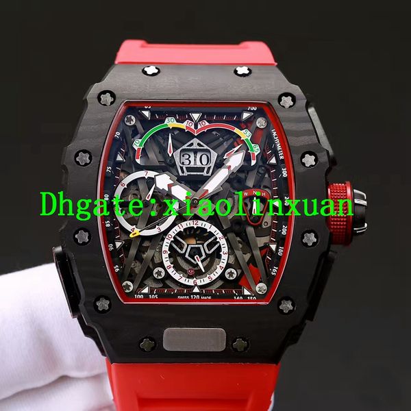 

2018 factory direct new product titanium carbon fiber men 039 watch ct automatic mechanical men 039 43 mm rubber 50 03 tourbillon wat, Slivery;brown