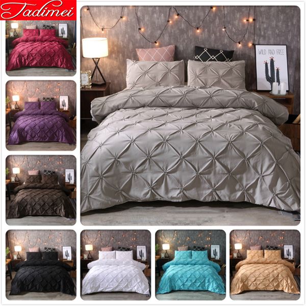 Plain Duvet Cover With Pillow Case Quilt Single Double Bedding Bed Sheet Set UK