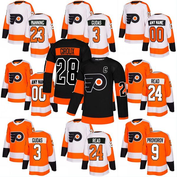 

Philadelphia Flyers Jersey 14 Sean Couturier 3 Radko Gudas 11 Travis Konecny 33 Cam Talbot 38 Ryan Hartman 44 Phil Varone Hockey Jerseys