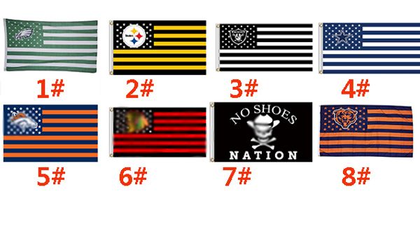 

3x5 ft banner flags star and stripe football club flag no shoes nation pirate flag 90*150cm party festive supplies hh7-973