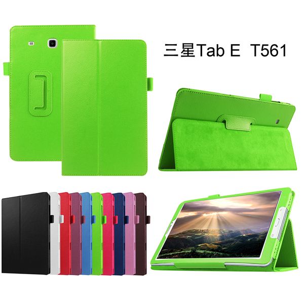 

Кожаный чехол для Samsung Galaxy Tab 9,6 E T560 T561 SM-T561 Tablet Стенд складной Folio Cover + Stylus