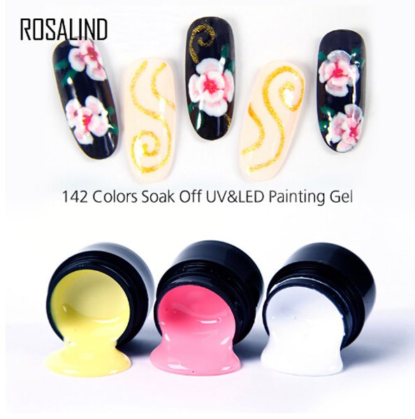 5ML Malerei Gel Lack 142 Farben Gel Nagellack Set Für Maniküre DIY Top Basis Mantel Hybird Design von Nail Art Primer