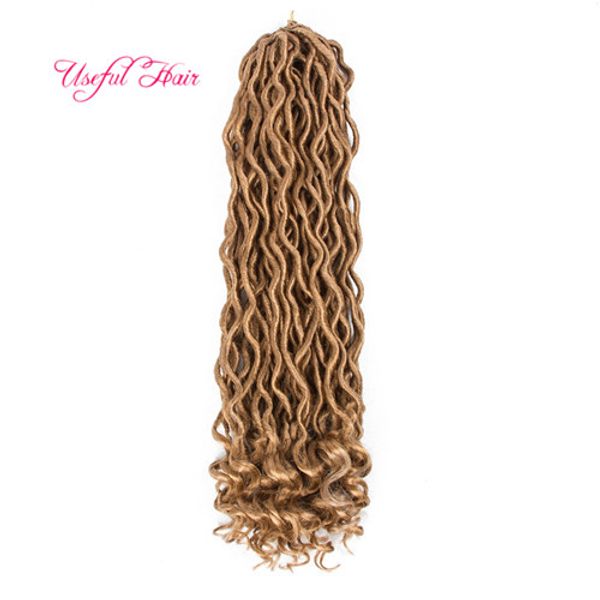 

dreadlocs synthetic braiding hair goddess locs faux locs curly crochet hair 18 inch crochet braids synthetic hair extensions for black women