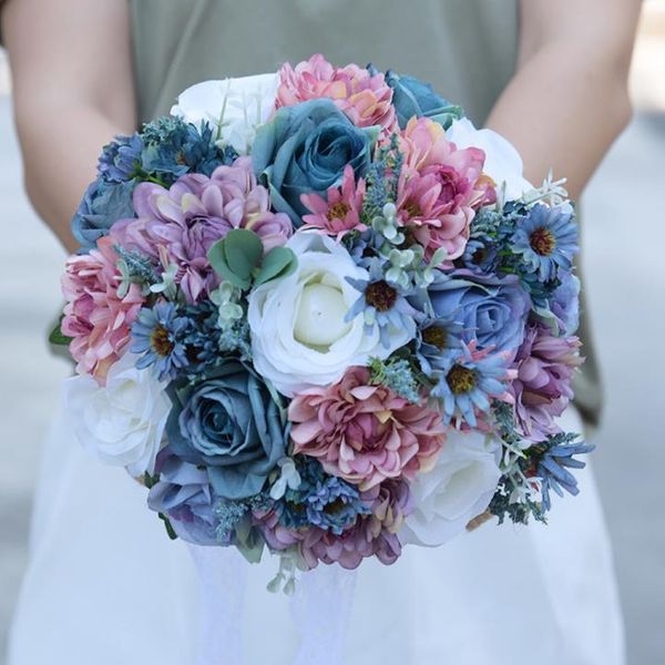 

2018 вечный ангел свадебный подарок завод прямые европейский стиль роза букет невесты