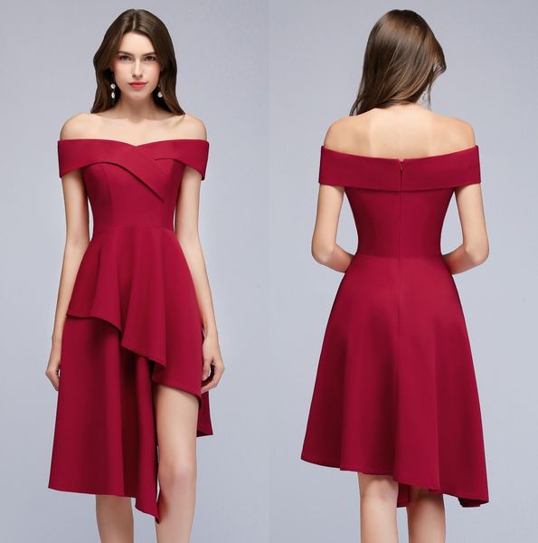 

бђѬгђнди off плеа неѬегђлѬн ем лини кокейл плае ruched деев колена оѬм, Black