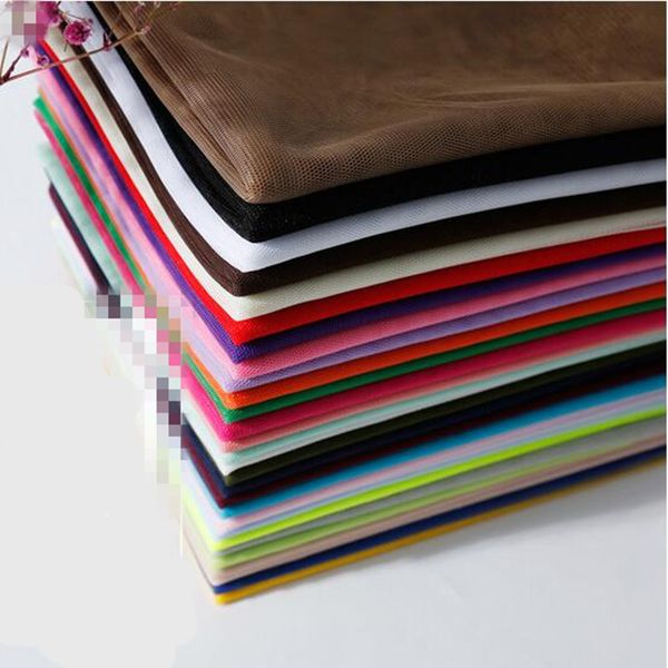 

160x300cm soft mosquito net mesh yarn tulle fabric gauze party birthday gift wrap wedding decoration sewing patchwork, Black;white