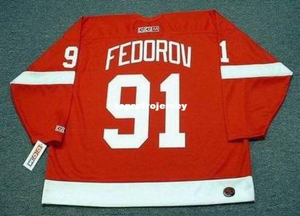 

wholesale mens sergei fedorov detroit red wings 2002 ccm away retro hockey jersey, Black;red