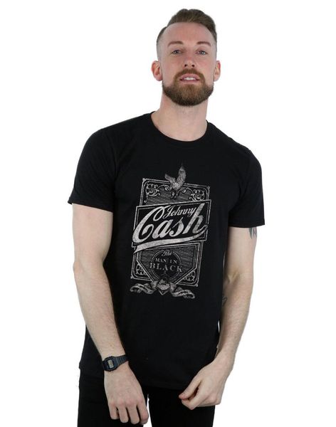 

johnny cash men's black label t shirt short sleeve, White;black