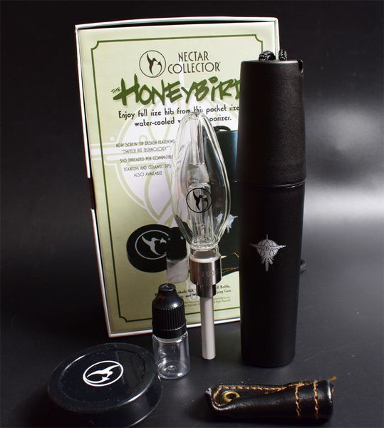 

100% первоначально Honeybird Нектар Коллектор Наборы Titanium Совет Grade 2 Мини Glass Pipe Oil Rig Honey Птица Концентрат Мед солома стекло труба