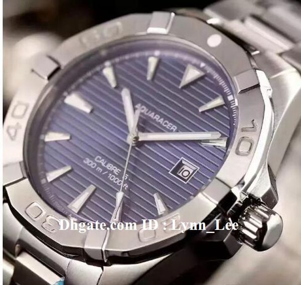 

Лучший дешевый новый 41 мм Aquaracer Caliber 5 300M WAY2110.BA0910 черный циферблат автоматические мужские часы из нержавеющей стали ремешок для часов часы
