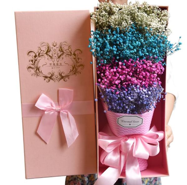 

korean style star bouquet dry flower gift box valentine's day forget-me-not bouquet girlfriends birthday graduation gift