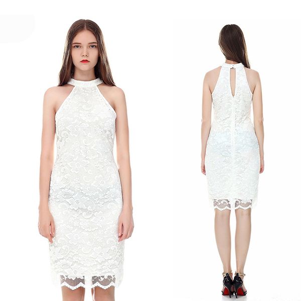 

women's clothing 2019 summer fashion vintage plus size halter bodycon runway pencil dresses for womens lace evening dress women clothes, Black