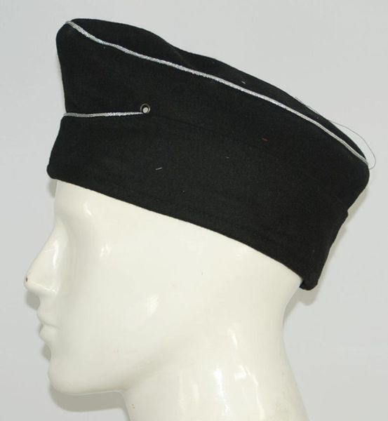 

wwii german wh wehrmacht officer panzer wool garrison cap in sizes - world store, Black;white