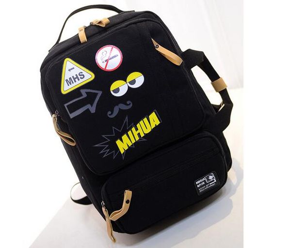 

joyloading cartoon multi-function handbag canvas casual preppy students schoolbag shoulders backpack