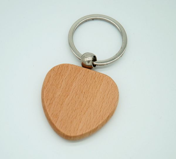 

50pcs blank heart wooden key chain diy promotion customized key tags promotional gifts, Silver
