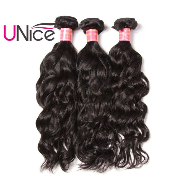 Unice Hair Virgin Human Hair Weaves Brazilian Natural Wave 3