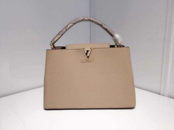 

N91711 taurillon with python capucine medium handbag oxidized real leather iconic bag houlder bag tote cro body bu ine bag