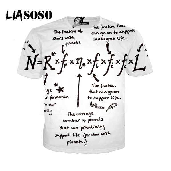 

liasoso 3d print creative mathematical formula classic t shirt/hooded hoodie/sweatshirt high-quality youth casual a233, White;black