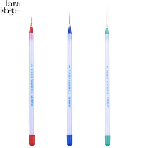 

3 pcs/lot nail art tips tools polish drawing stripe liner diy nail dotting pen brush, Silver
